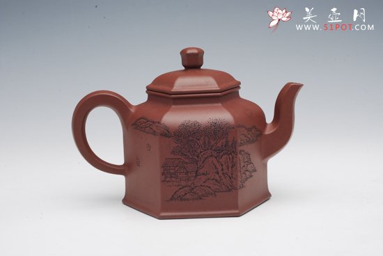 紫砂壶图片：六方金钟 - 宜兴紫砂壶网