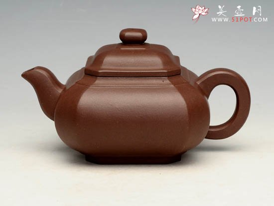 紫砂壶图片：四方侧角 - 宜兴紫砂壶网