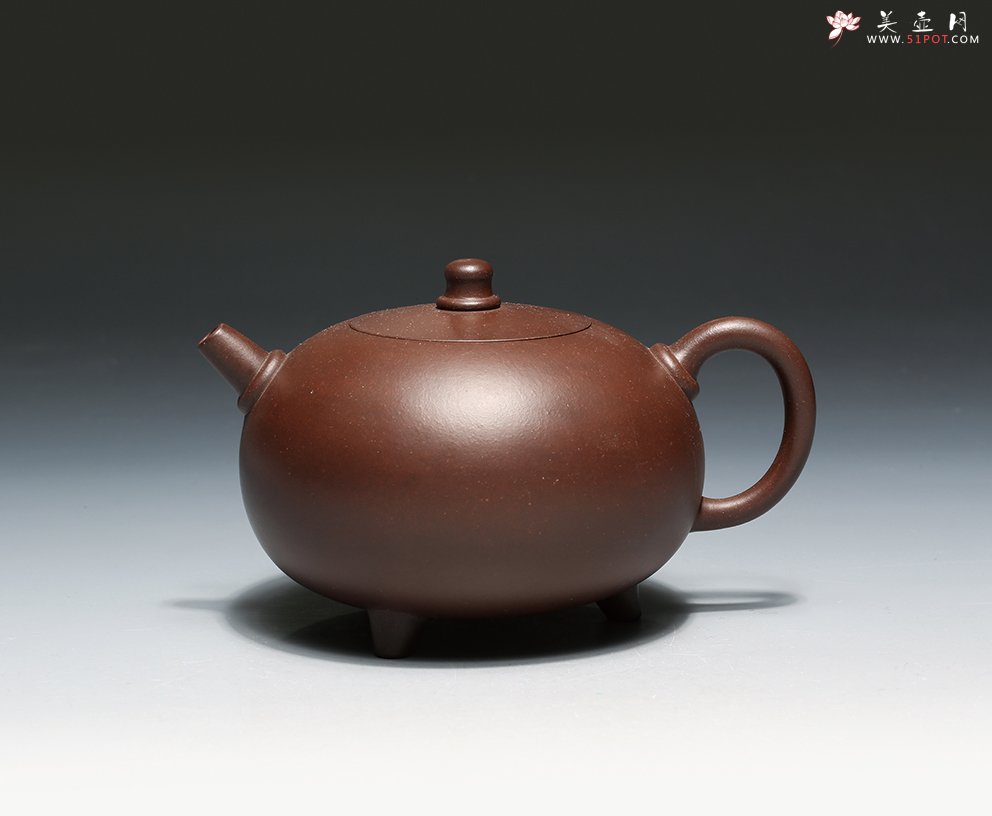 紫砂壶图片：三足熙圆 - 宜兴紫砂壶网