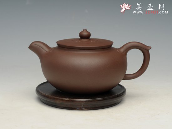 紫砂壶图片：平盖如意  黄龙山... - 宜兴紫砂壶网