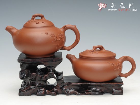 紫砂壶图片：咏梅 - 宜兴紫砂壶网