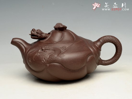 紫砂壶图片：鱼化龙 - 宜兴紫砂壶网