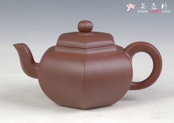 紫砂壶图片：六方鼓腹 - 宜兴紫砂壶网