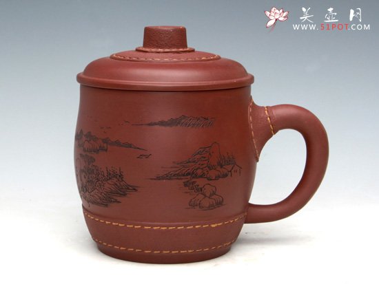 紫砂壶图片：皮包杯（紫泥）大800ML  中500ML  小400ML - 宜兴紫砂壶网