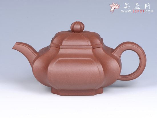 紫砂壶图片：- 抽角六方 - - 宜兴紫砂壶网