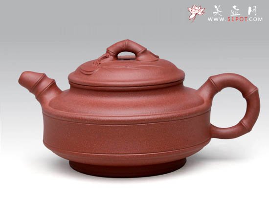 紫砂壶图片：竹鼓（小）  泥料：原矿清水泥  容量：180CC - 宜兴紫砂壶网