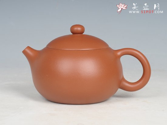 紫砂壶图片：朱泥全手工西施 - 宜兴紫砂壶网