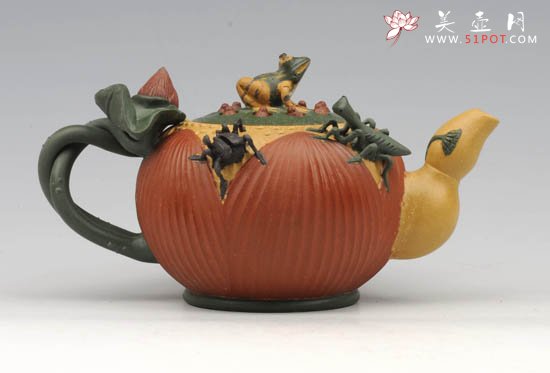 紫砂壶图片：青蛙莲心 - 宜兴紫砂壶网
