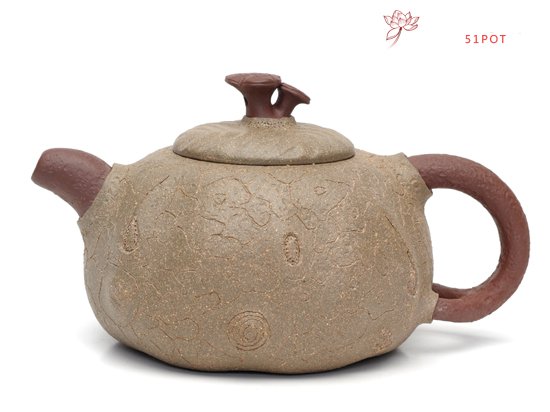 紫砂壶图片：灵芝供春  泥料：段泥  容量：300CC - 宜兴紫砂壶网