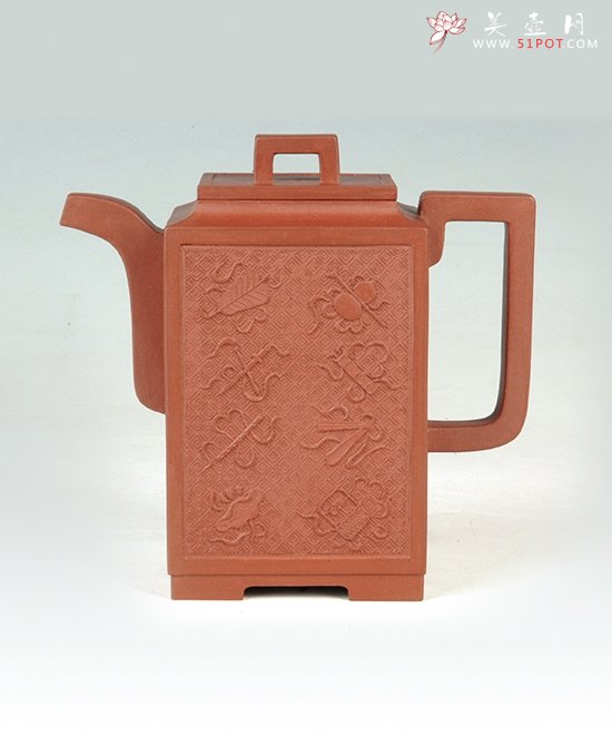 紫砂壶图片：八仙宝方壶 - 宜兴紫砂壶网