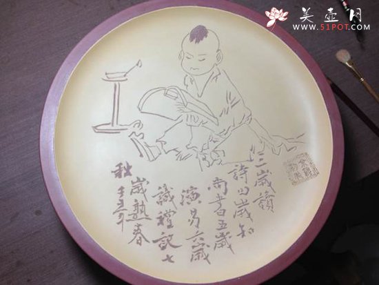 紫砂壶图片：紫砂挂盘 - 宜兴紫砂壶网