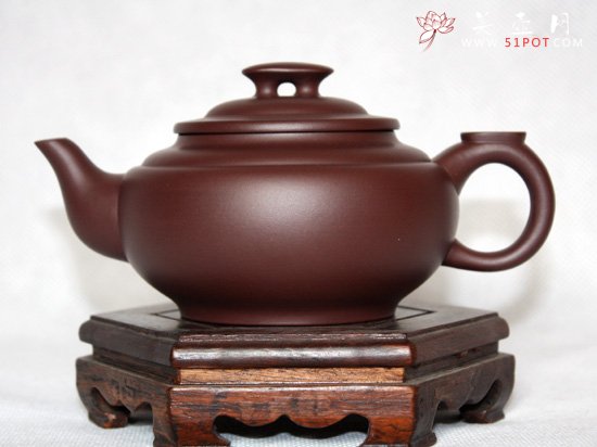 紫砂壶图片：紫茄泥 上新桥壶 - 宜兴紫砂壶网