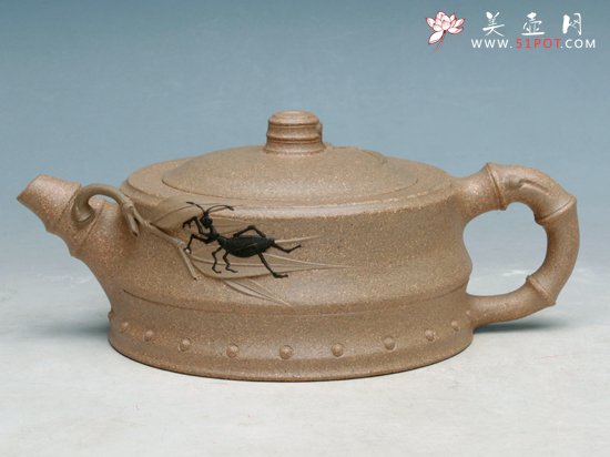 紫砂壶图片：劲竹壶 - 宜兴紫砂壶网