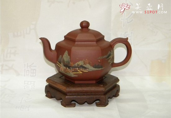 紫砂壶图片：六方宫灯 - 宜兴紫砂壶网