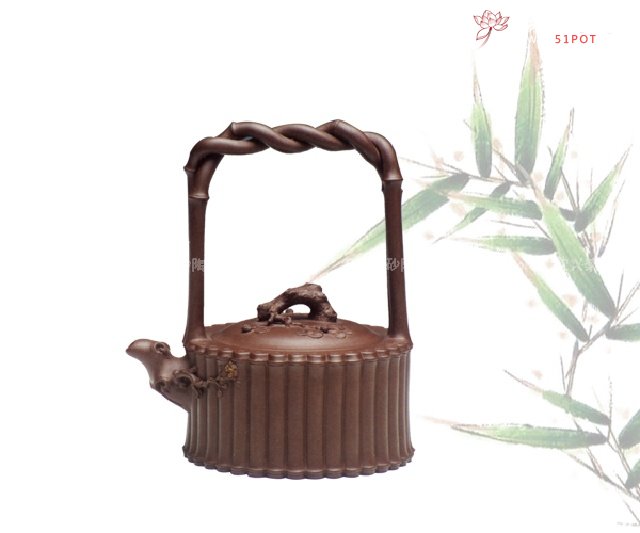 紫砂壶图片：提梁三友 - 宜兴紫砂壶网