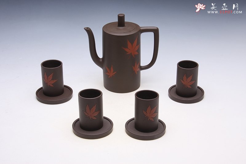 紫砂壶图片：秋韵套具 - 宜兴紫砂壶网