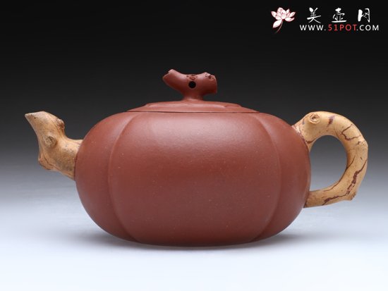 紫砂壶图片：陶木柿子 - 宜兴紫砂壶网