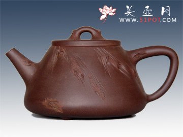紫砂壶图片：石瓢树桩 - 宜兴紫砂壶网