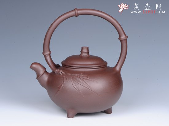 紫砂壶图片：智竹提梁 - 宜兴紫砂壶网