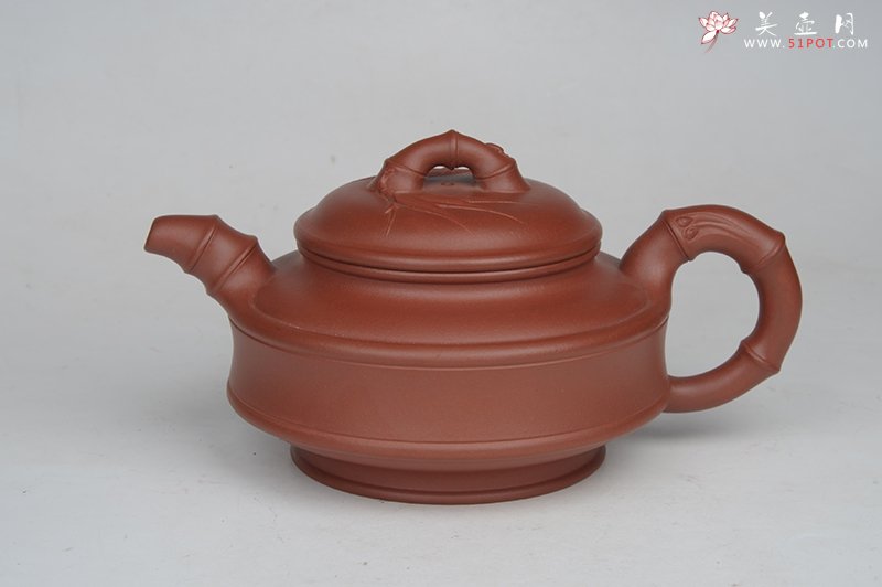 紫砂壶图片：双线竹鼓 - 宜兴紫砂壶网