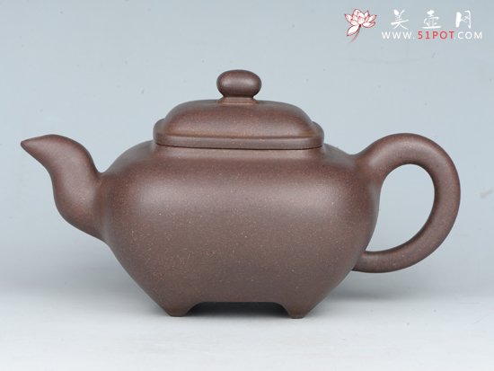 紫砂壶图片：传炉 容量：580cc   300cc 泥料：清灰泥 - 宜兴紫砂壶网