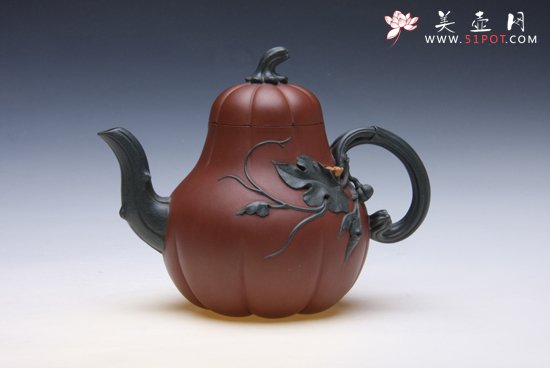 紫砂壶图片：双色葫芦 - 宜兴紫砂壶网