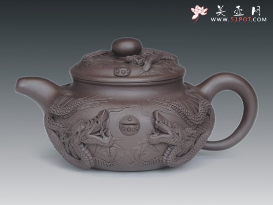 紫砂壶图片：堆龙仿古 - 宜兴紫砂壶网