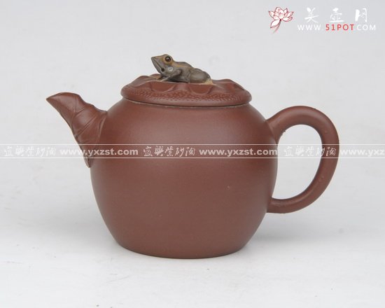 紫砂壶图片：荷塘蛙趣壶 - 宜兴紫砂壶网