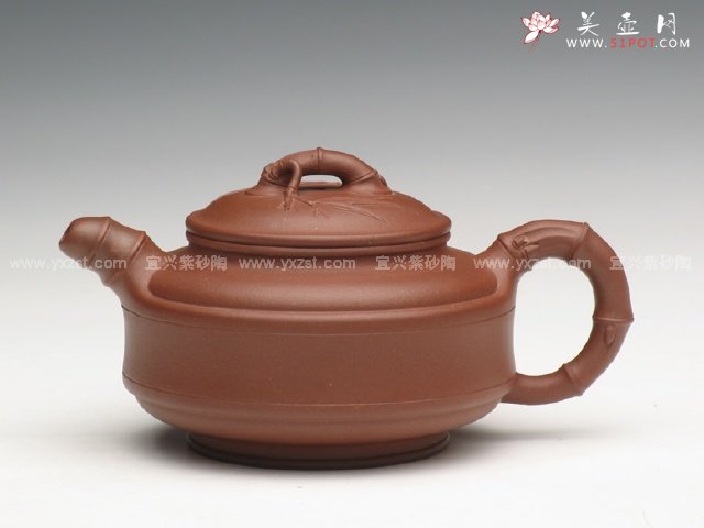 紫砂壶图片：双线竹鼓 - 宜兴紫砂壶网