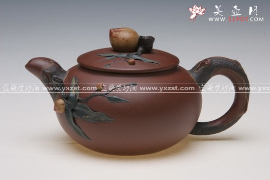 紫砂壶图片：寿桃 - 宜兴紫砂壶网