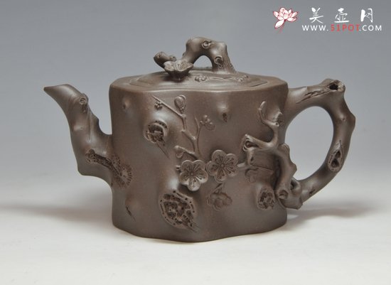 紫砂壶图片：新型梅桩紫 - 宜兴紫砂壶网