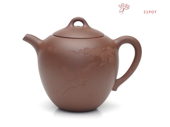 紫砂壶图片：美人肩  泥料：拼紫  容量：220CC - 宜兴紫砂壶网