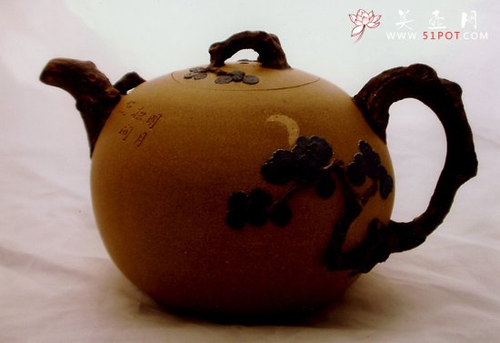 紫砂壶图片：诗情画意对壶（老段泥） - 宜兴紫砂壶网