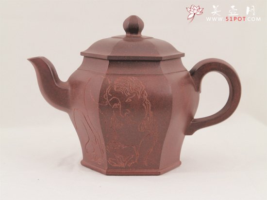 紫砂壶图片：六方宫灯 - 宜兴紫砂壶网