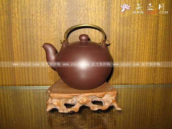 紫砂壶图片：提梁一粒珠 - 宜兴紫砂壶网