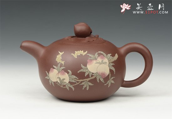 紫砂壶图片：福寿双全 - 宜兴紫砂壶网