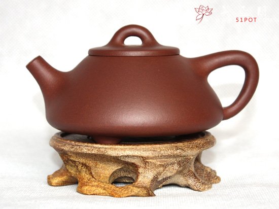 紫砂壶图片：底槽青  子冶石瓢 - 宜兴紫砂壶网
