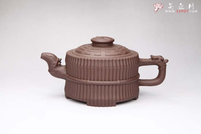 紫砂壶图片：龙头一捆竹  底槽青 - 宜兴紫砂壶网