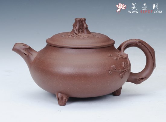 紫砂壶图片：三脚树丁 - 宜兴紫砂壶网