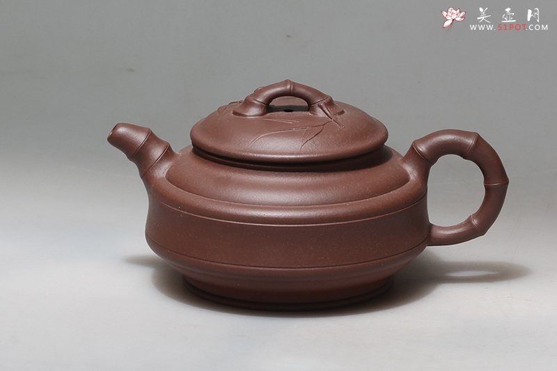 紫砂壶图片：双线竹鼓 - 宜兴紫砂壶网