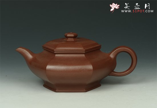 紫砂壶图片：六方虚扁 - 宜兴紫砂壶网