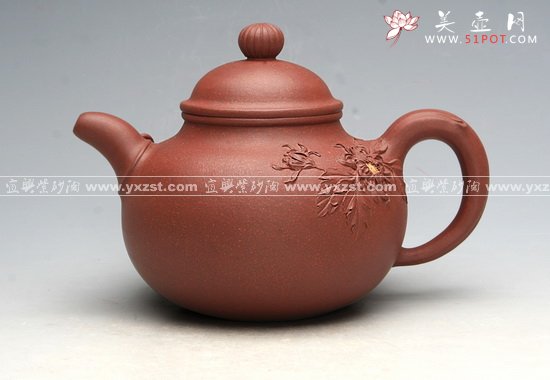 紫砂壶图片：祝寿全手工制作底槽清 拷贝 - 宜兴紫砂壶网