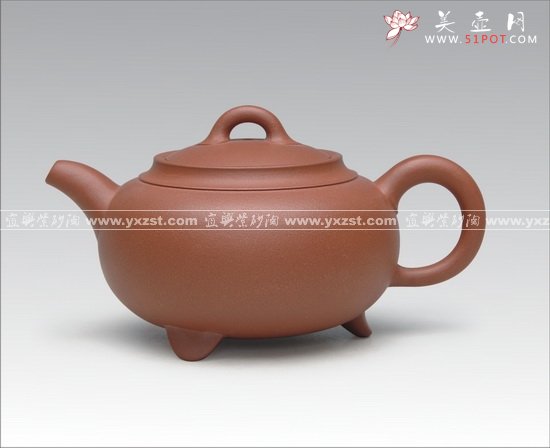 紫砂壶图片：三足如意 - 宜兴紫砂壶网