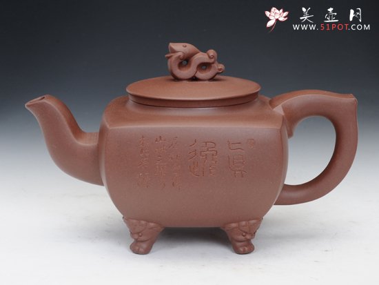 紫砂壶图片：四方吉瑞 - 宜兴紫砂壶网