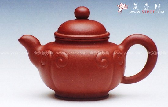 紫砂壶图片：掇球如意 - 宜兴紫砂壶网