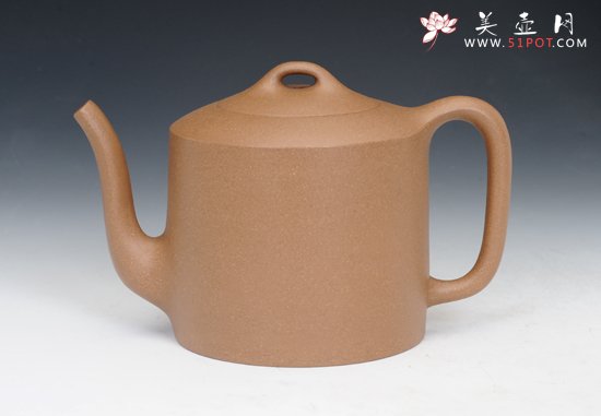 紫砂壶图片：黄金段直筒 - 宜兴紫砂壶网