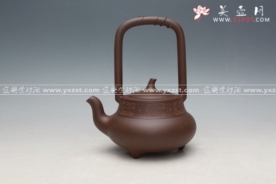 紫砂壶图片：北瓜提梁 - 宜兴紫砂壶网