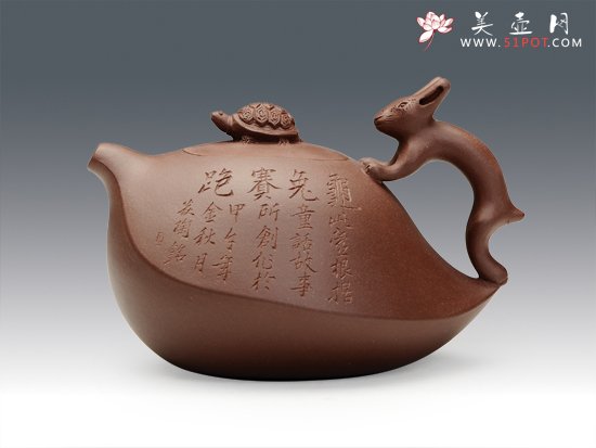 紫砂壶图片：龟兔赛跑 - 宜兴紫砂壶网