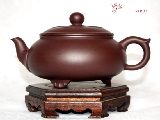 紫砂壶图片：紫茄泥  大彬如意 - 宜兴紫砂壶网