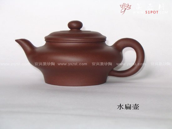 紫砂壶图片：水扁壶 - 宜兴紫砂壶网